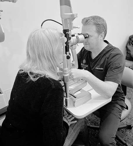 Man Having an Eye Exam