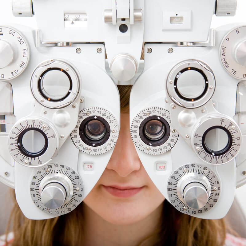 Woman getting Eye Test